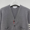 THOM BROWNE Schräge 4-Streifen Milano-Stich Wollcardigan Hellgrau (MKC160A 00014 055) 139893090 [P]