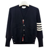 Thom Browne Diagonal Armband 4 Bar Milano Stitch Wool Cardigan Navy stamp: MKC160A 00014 415 139893103 [P]