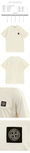 STONE ISLAND ストーン 25SS ロゴパッチ Tシャツ クリームホワイト 2100039 139977609 [P]