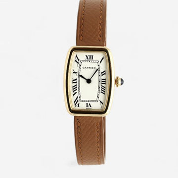 CARTIER オリジナルパリダイヤル レディース レザー ブレスレット時計 67082 パベルジェ トーナー型タンク 1970年代 139988157