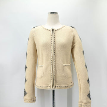 CHANEL ロゴ アーガイル ニット ジャケット 155946616