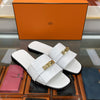 Hermes Juli Sandal Slipper 36.5 White 232129 140025745 [P]