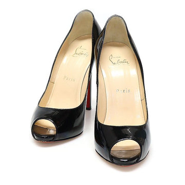 Christian Louboutin Black Patent FLO 120 Pumps Women Shoes 37 140028320