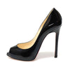 Christian Louboutin Black Patent FLO 120 Pumps Women Shoes 37 140028320 [P]
