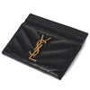 SAINT LAURENT Matelassé Kartenetui mit goldener Hardware 423291 BOW01 1000 32447908 [P]