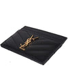SAINT LAURENT Matelassé Kartenetui mit goldener Hardware 423291 BOW01 1000 32447908 [P]