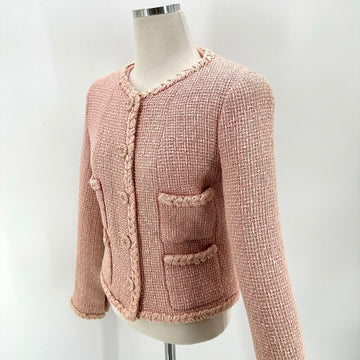 CHANEL CC-Logo Knopf Tweed Jacke 140035700