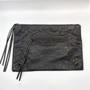 BALENCIAGA Schwarze klassische Motorclutch 140047337