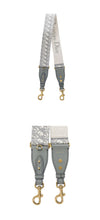 DIOR Ring Schultergurt Grau mit goldener Hardware 126686770 [P]