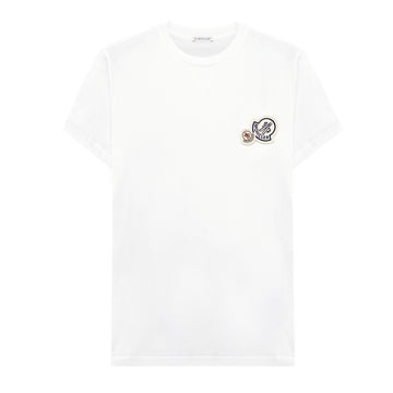 MONCLER Double Patch Logo T-Shirt Weiß 8C00076 001 140161240