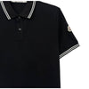 MONCLER Kurzärmeliges T-Shirt mit Schulterpatches Schwarz 8A00007 999 140165340 [P]