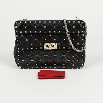 VALENTINO 2B0122 ラックスタッド スパイク ミディアム トート ショルダーバッグ 139992852