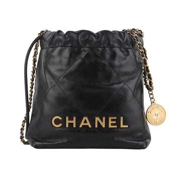 CHANEL AS3980 22ミニシャイニーキャプスキンゴールドクロスバッグ 35362-3 140215006