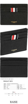 THOM BROWNE トリコロールタブ ロゴ カードケース ブラック stamp: MAW165B 05581 001 60605843 [P]