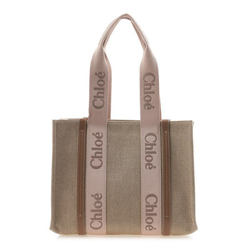 Chloe Linen Woody Tote Bag 140337358