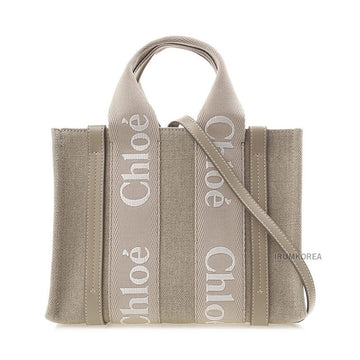Chloe Linen Woody Small Tote Bag 140337359