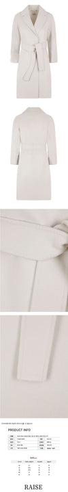 MAXMARA Arona gewickelter Wollmantel Ecru 2390111031 071 59940741 [P]