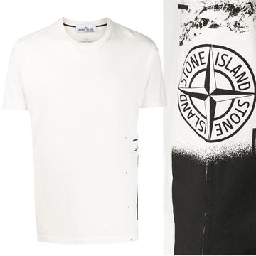 Stone Island Stone Side Graphic Logo Printed Short Sleeve T-Shirt V0093 150927652