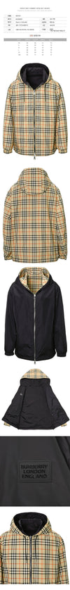Burberry Reversible Vintage Check Jacket Archive Beige Black 8027097 124399448 [P]