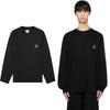 WOOYOUNGMI Schwarzes Quadrat Logo Baumwolle Langarm W231TS17710B 66879308 [P]