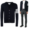 THOM BROWNE Klassische Merinowolle Strickjacke, MKC002A Y1014 415 61731019 [P]