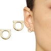 SALVATORE FERRAGAMO Gancini Gold Ohrringe 760119 50789395 [P]