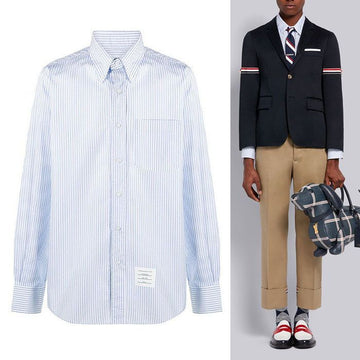Thom Browne Pinstripe Cotton Shirt 45119272