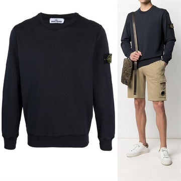 Stone Island Embroidered Logo Round Neck Sweatshirt V0020 741563051 45118840