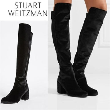 Stuart Weitzman LOWJACK Velvet Women's Boots A411790_1 45118662