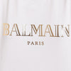 BALMAIN Button-Logo-Druck Baumwolltop RF11075 I042 45118326 [P]