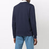 AMI Logo-Stickerei Langarm-T-Shirt Navy A21HJ005 701 45118014 [P]