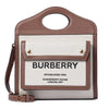 BURBERRY Mini-Leinen-Tote mit Lederbesatz 8039361 45118011 [P]