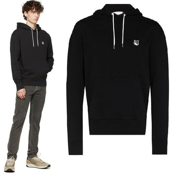 Maison Kitsune Gray Fox Patch Hoodie Black GU00335KM0002 45117824