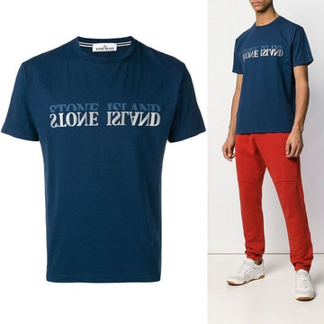 STONE ISLAND スカッチ ロゴ プリント Tシャツ V0028 45117711