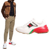 GUCCI Web Laiton Oversole Sneaker 643491 2H060 9088 45117588 [P]