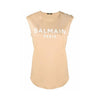 Balmain Gold Button Logo Print Cotton Top XF1EB005 BB02 45117564 [P]