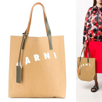 MARNI Tote Bag mit Logo-Print (Kratzer) SHMQ0000A8 45117330