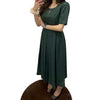 MAXMARA Wochenende Khaki Falten Kleid 522115116 05 45117322 [P]