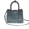Prada CUIR Saffiano 1BG887 Black Double Tote Bag Shoulder Strap 2way 140484387 [P]