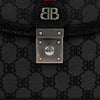 BALENCIAGA 680119 スモール ブラック BB ジャカード キャンバス ハッカープロジェクト トップハンドル兼ショルダーバッグ 45322971 [P]