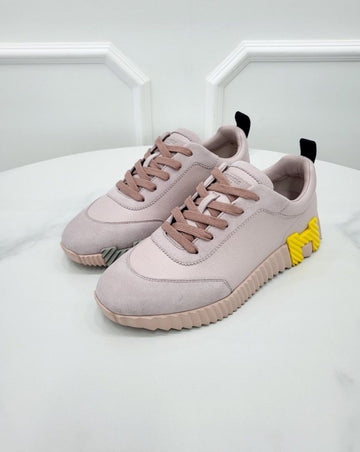 Hermes Leather Bouncing Rose Poeslen Sneakers 39 140490462