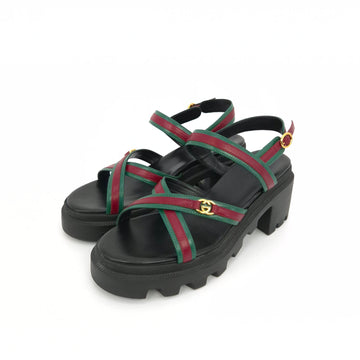 GUCCI Interlocking Web Heel Sandalen 645776 140490779
