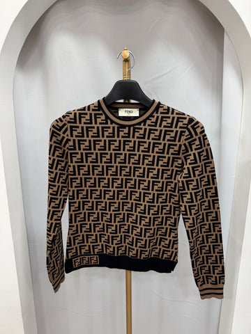 Fendi FF Logo Knit Sweater Size 40 140492844