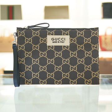 Gucci Clutch Bag 770662 FACPM 9441 GG Pattern Canvas Brown Unisex 140542999