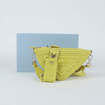 PRADA Raffia Dreiecks Schultercrossbody Tasche 1BH190 140207227