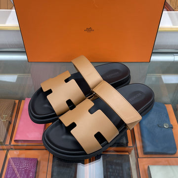 HERMES シフレ メンズ サンダル スリッパ ゴールド 140552598