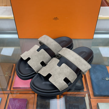 Hermes Cipre Men's Sandals Slippers Suede 140600483