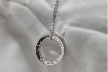 Tiffany & Co Iconic Tiffany 1837 Circle Pendant Necklace (Silver Round Necklace) 140610535