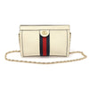 Gucci Ophidia Small Chain Shoulder Bag in White Leather 503877 140610593 [P]