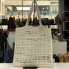 PRADA Raffia Schultertasche Weiß 1BG393 140613892 [P]